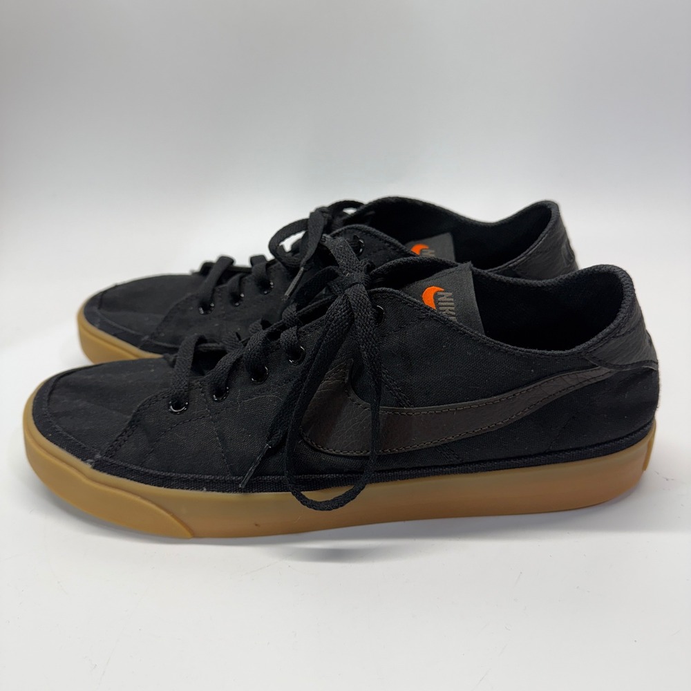 Nike Court Legacy Canvas Mens 10.5 Black Gum Sneakers CW6539-004 Low Top